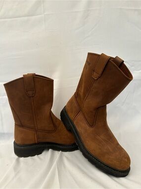 Wolverine Men's Brown Work Pull-On Boots - Classic Leather Utility Boots